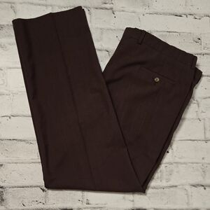 Vintage Pierre Cardin Paris Brown Pinstripe Dress Pants Made in Spain Size 54